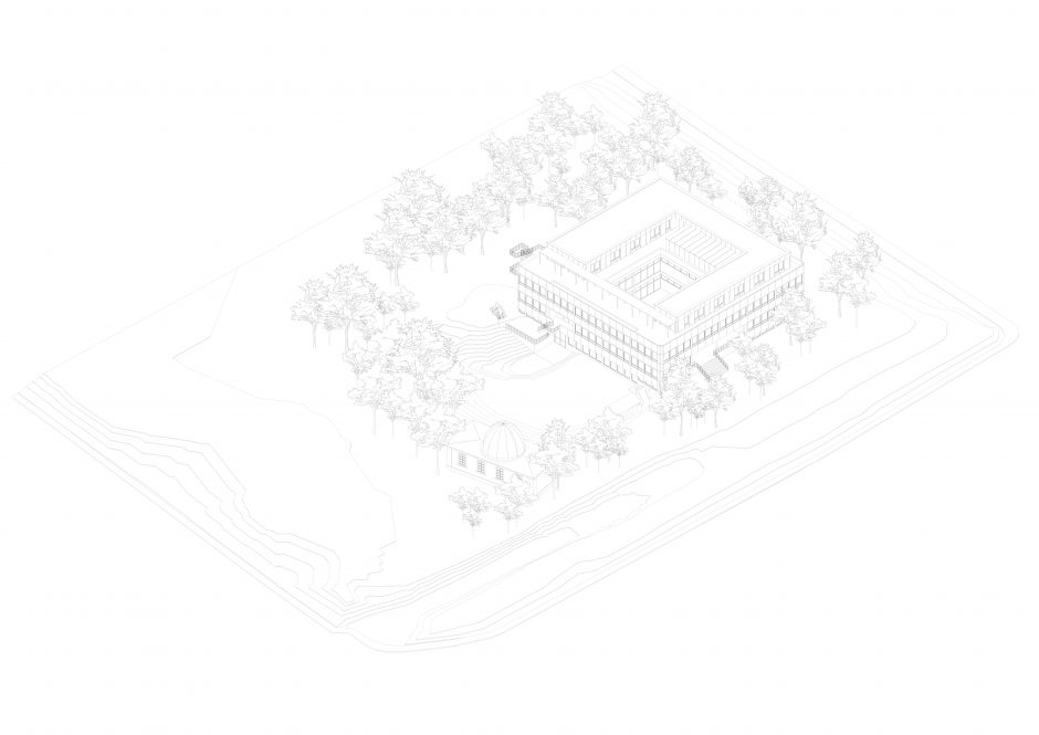 15 Sternwarte, Axonometrie