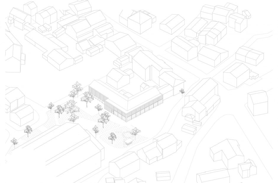 01 Feuerwehr Oberammergau, Axonometrie